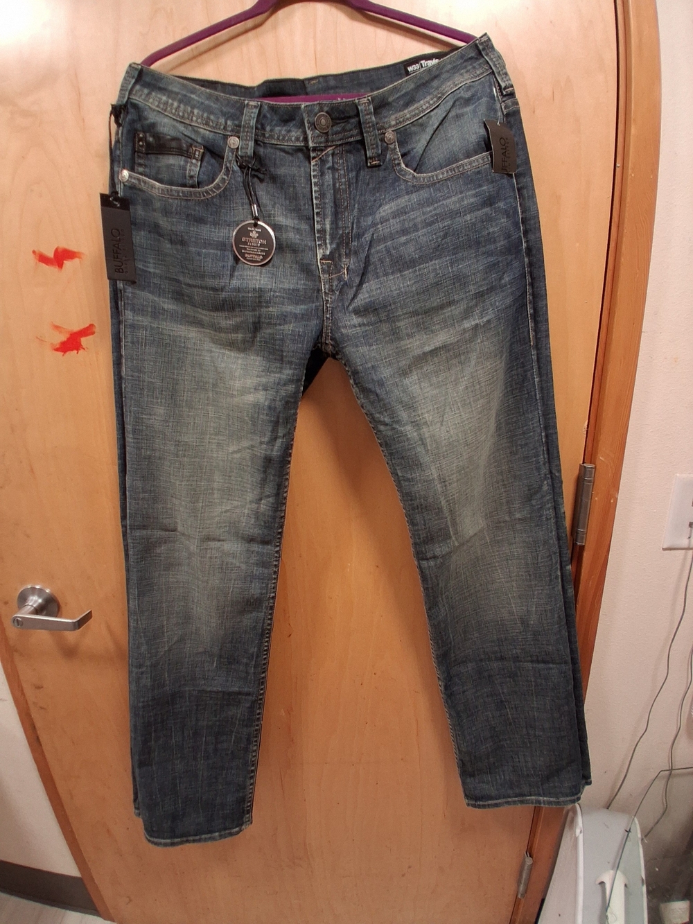 NWT Buffalo David Bitton Relaxed Blue Washed Jeans